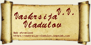 Vaskrsija Vladulov vizit kartica